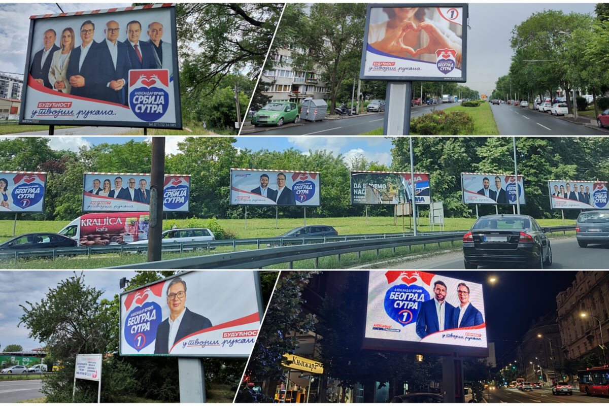(FOTO) SNS bilbordima "okupirao" Beograd - zbog izbora za koje Vučić tvrdi da "nikoga ne zanimaju"